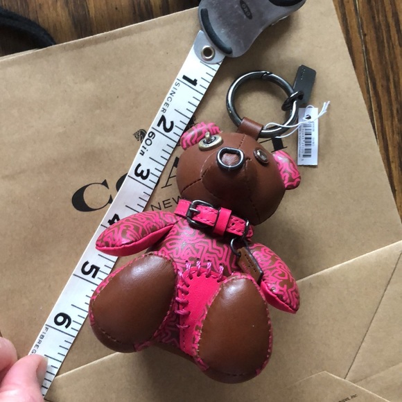 Coach x Keith Haring Pink designer Bear RARE - Picture 1 of 5